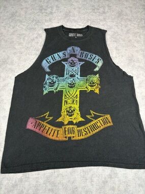 Guns N Roses Cut Off Tee M Appetite For Destruction Sleeveless Rock